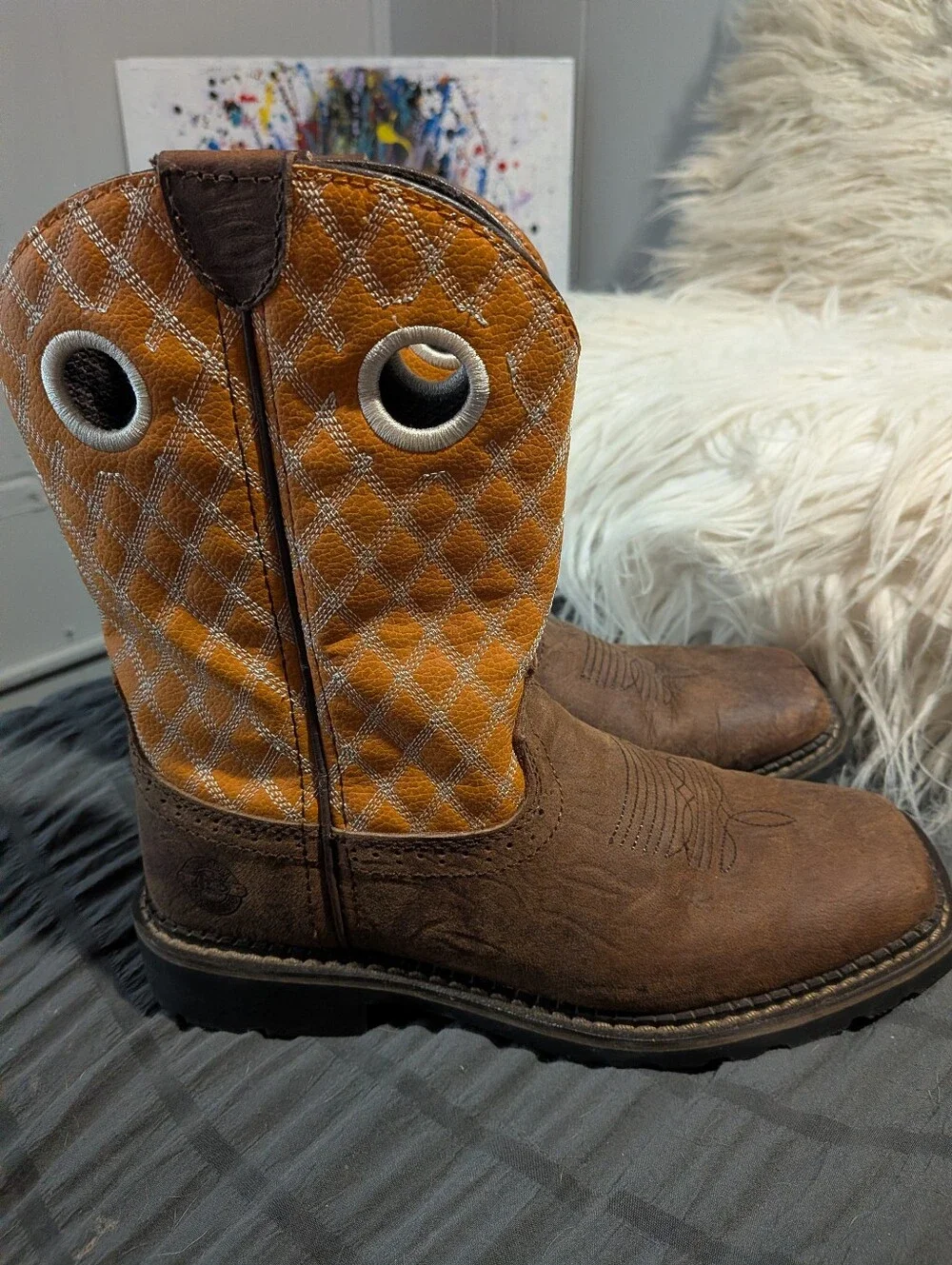JUSTIN Cowboy Boots Youth Size 4